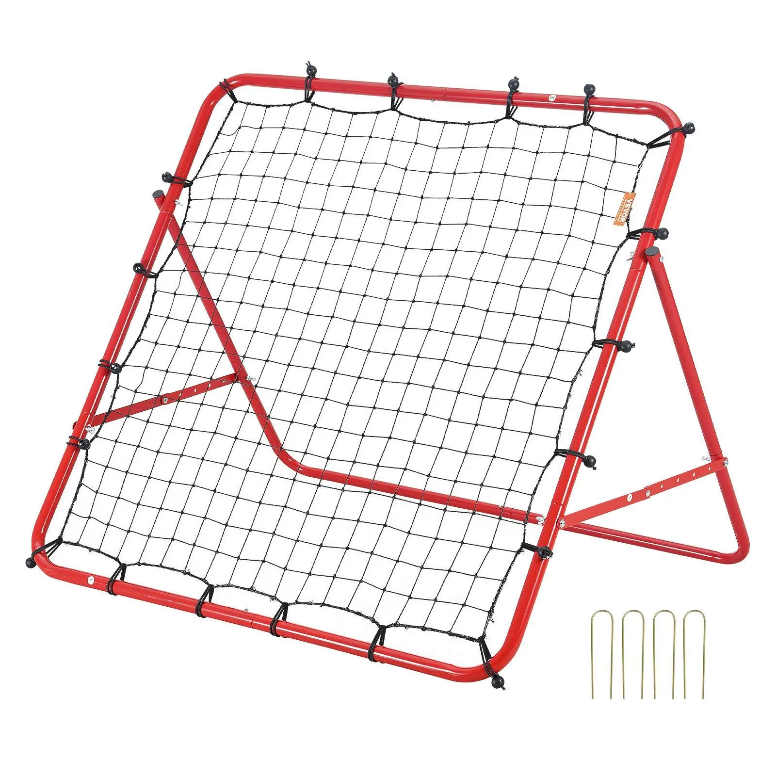 【Summerfinds】VEVOR Soccer Rebounder Net, 39"x39" Kick-Back Football Training Equipment with Iron-Tube Strength, Outdoor-Ready, Fully Adjustable Angles, Portable, Easy Set-Up & Storage, Perfect for Holidays/Birthdays Gifts for Kids