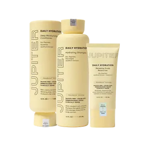 Jupiter Moisture Renewal Trio with Hydrating Shampoo, Deep Conditioner, & Scalp Moisturizer for Dry, Itchy, Tight Scalp Care, Color-Safe, Sulfate-Free