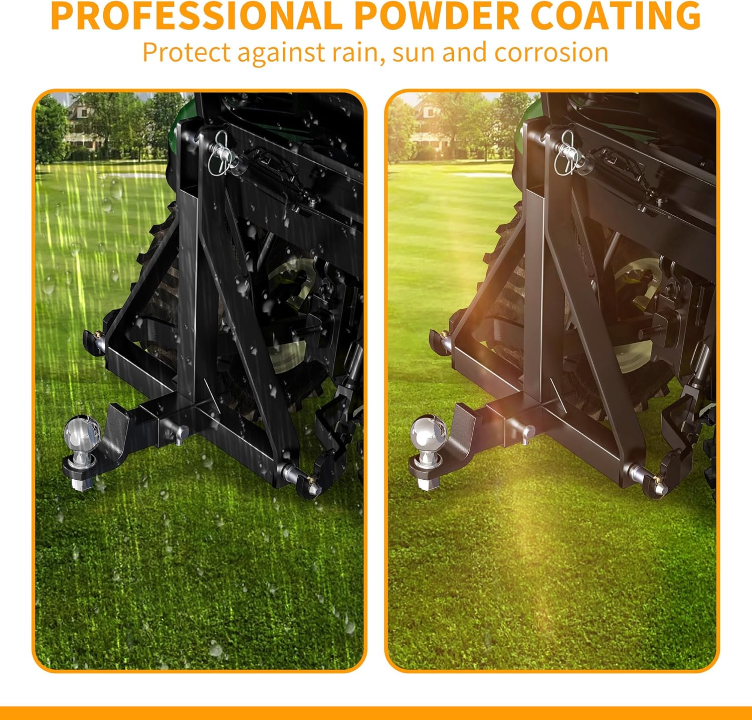 YITAMOTOR 3 Point Hitch Receiver with 2" Receiver Trailer Hitch for Tractor Category 1 Attachments for Kubota, BX, LM25H, WLM Tractor, NorTrac, Yanmar, Kioti, Cat, John Deere, CAT 1 Hitching