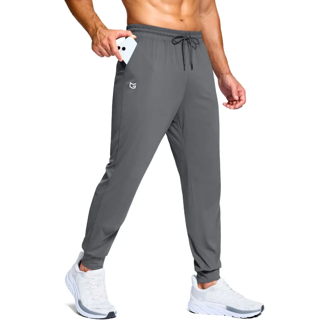 G GRADUAL Men's Athletic Streetwear Joggers, Lightweight Breathable Fabric with 4-Way Stretch and Tapered Fit, Pockets for Gym & Running, Breathable Material Jogger, Streetwear Athletic Joggers