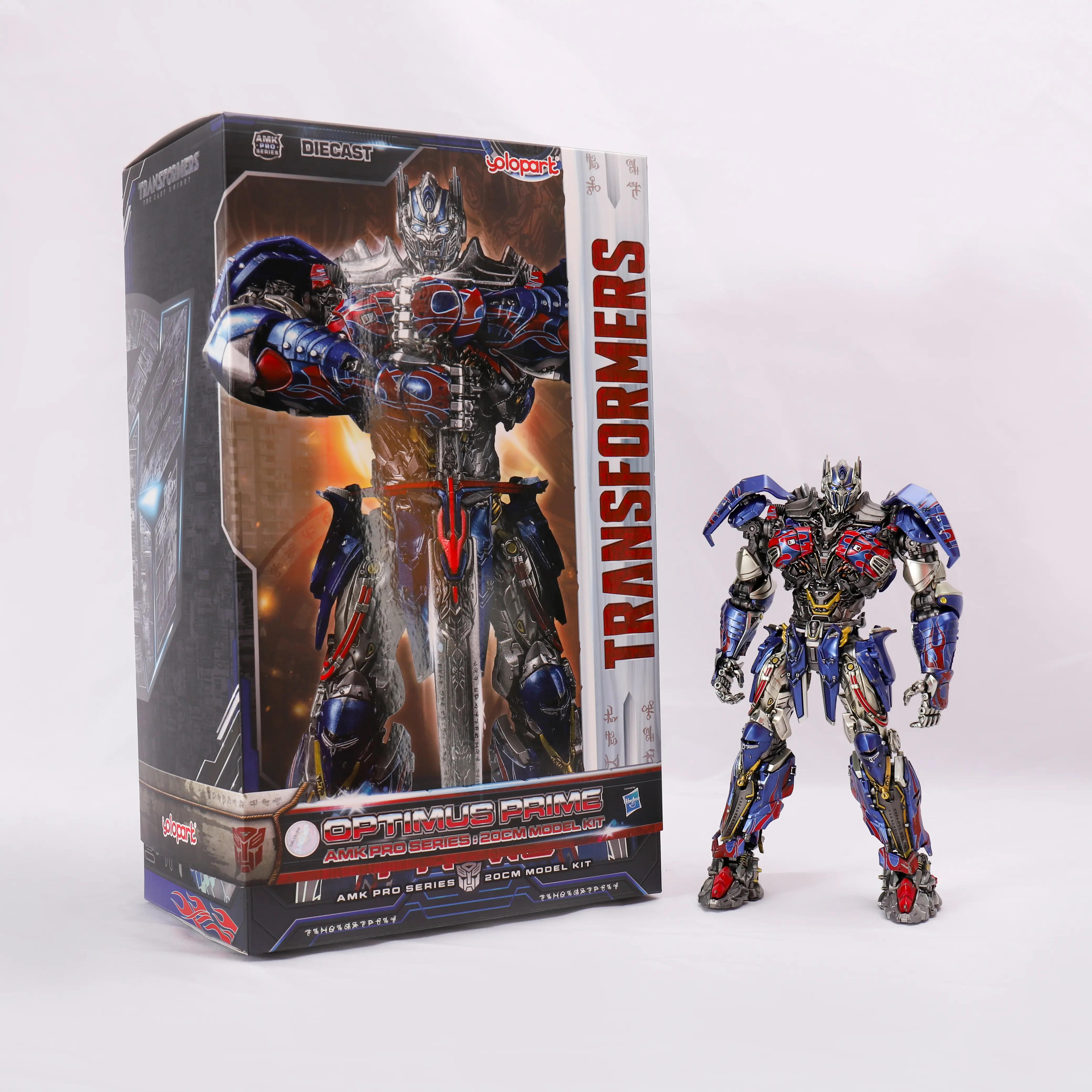 Transformers The Last Knight Yolopark AMK Pro Series Movie-Accurate Action Figures (Optimus Prime, Drift, Tarn, Mirage, Scourge, Arcee) - 20cm, LED Eyes, Upgraded Weaponry, Interchangeable Hands, Sci-Fi Fans' Collectibles, Gifts for 15+ Unisex Teens, Cool