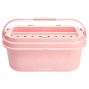 Joy Mangano Joy CleanBoss Clean Flat Mop Bucket & Stand w/Antimicrobial