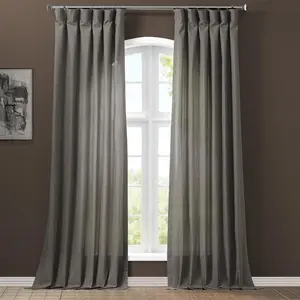 Half Price Drapes Solid Cotton Curtain