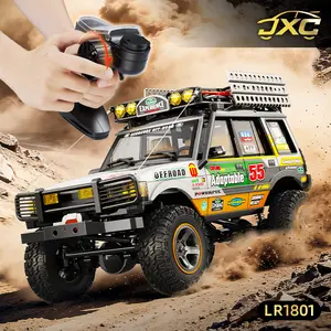 JXC 1:18 Scale RC Off-Road Vehicle, 4WD All-Terrain Remote Control Car with Adaptive Suspension, Multi-Function LED Lights, Electric Racing Truck for Boys & Girls Ages 6+