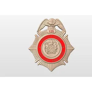 NEW design!! - FDNY Fire Department Badge - Personalized Badge 3D V Carved Wood Sign