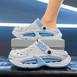 Unisex Colorblock Clogs, Casual Comfortable Breathable Clogs, Quick Drying Beach Slippers, Non-slip Clogs for Indoor & Outdoor Wear, Breathable Lightweight Clogs, Footwear Men's Thick Sole