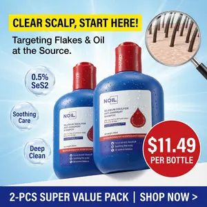 NOIL  Selenium Disulfide Anti-Dandruff Shampoo 2-Pack | Try & See the Results | Deep Clean, Relieves Itchy Scalp, Controls Oil | Sea Salt Fresh Formula