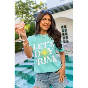 Let's Day Drink Mint Graphic Tee