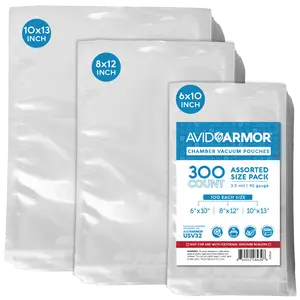 Avid Armor 300 CT Assorted Size Pack Chamber Vacuum Pouches for USV32