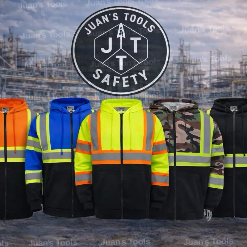 High-Visibility Sweater with Reflective Strips, Zip-Front Design – Work Safety Construction Gear for Indoor & Outdoor Use, High-Visibility Clothing, Multifunctional Safety Clothing