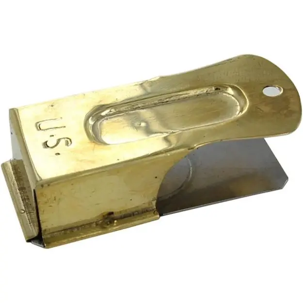 U.S. D-Day Paratrooper Authentic Brass Material Cricket Clicker, Cricket Gear with Clicking Sound and Lanyard Hole, Military Theme