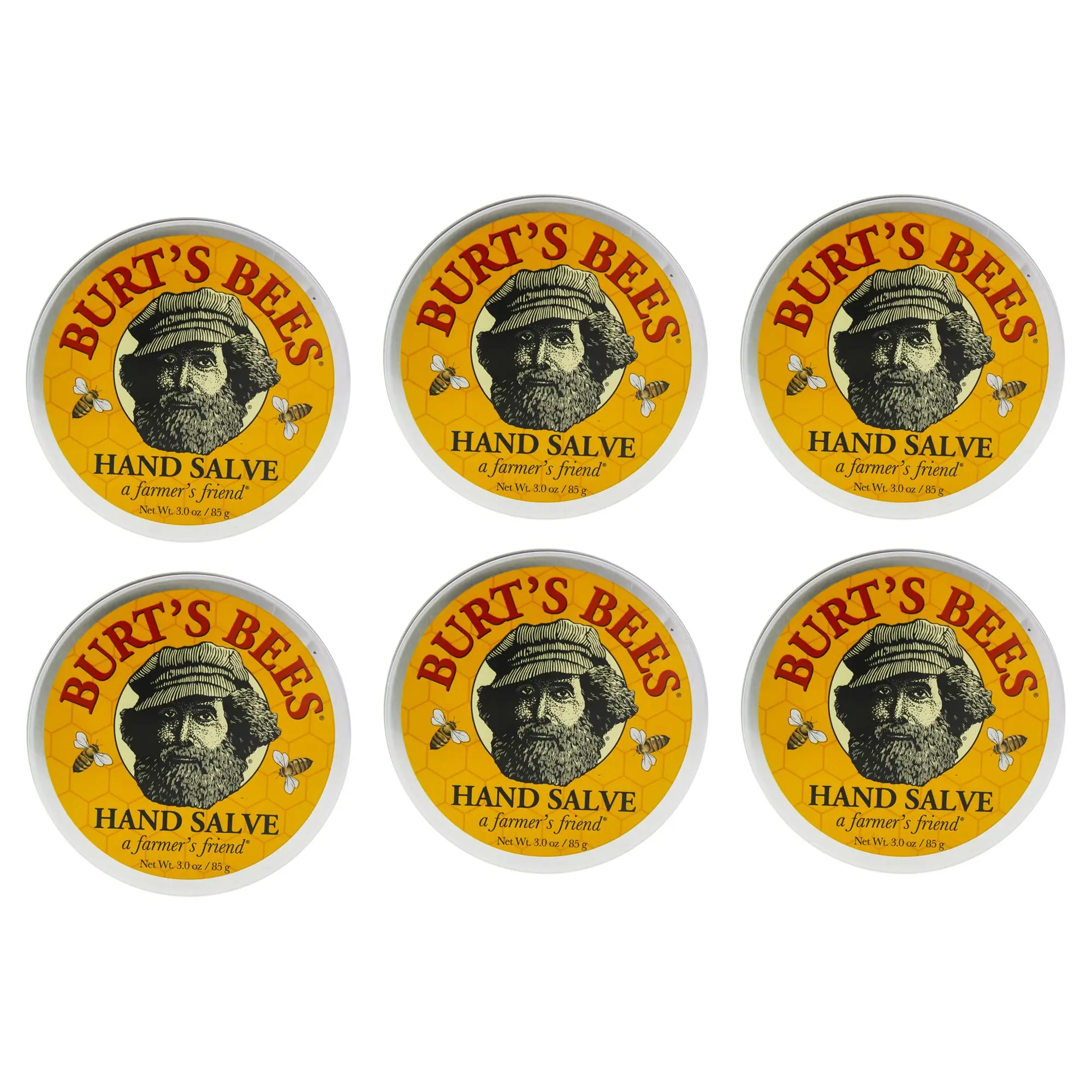 Burt's Bees Moisturizing Daily Hand Salve for Unisex - 3oz Cream, Pack of 6