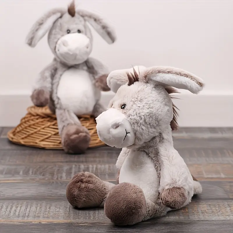 32cm/12.59inch Soft Plush Donkey Toys Cuddly Donkeys For Boys Girls Super Soft Fluffy Stuffed Animal Playing Plush Toys Holiday Gifts Birthday Decor Easter Party Christmas Gifts Happy New Year