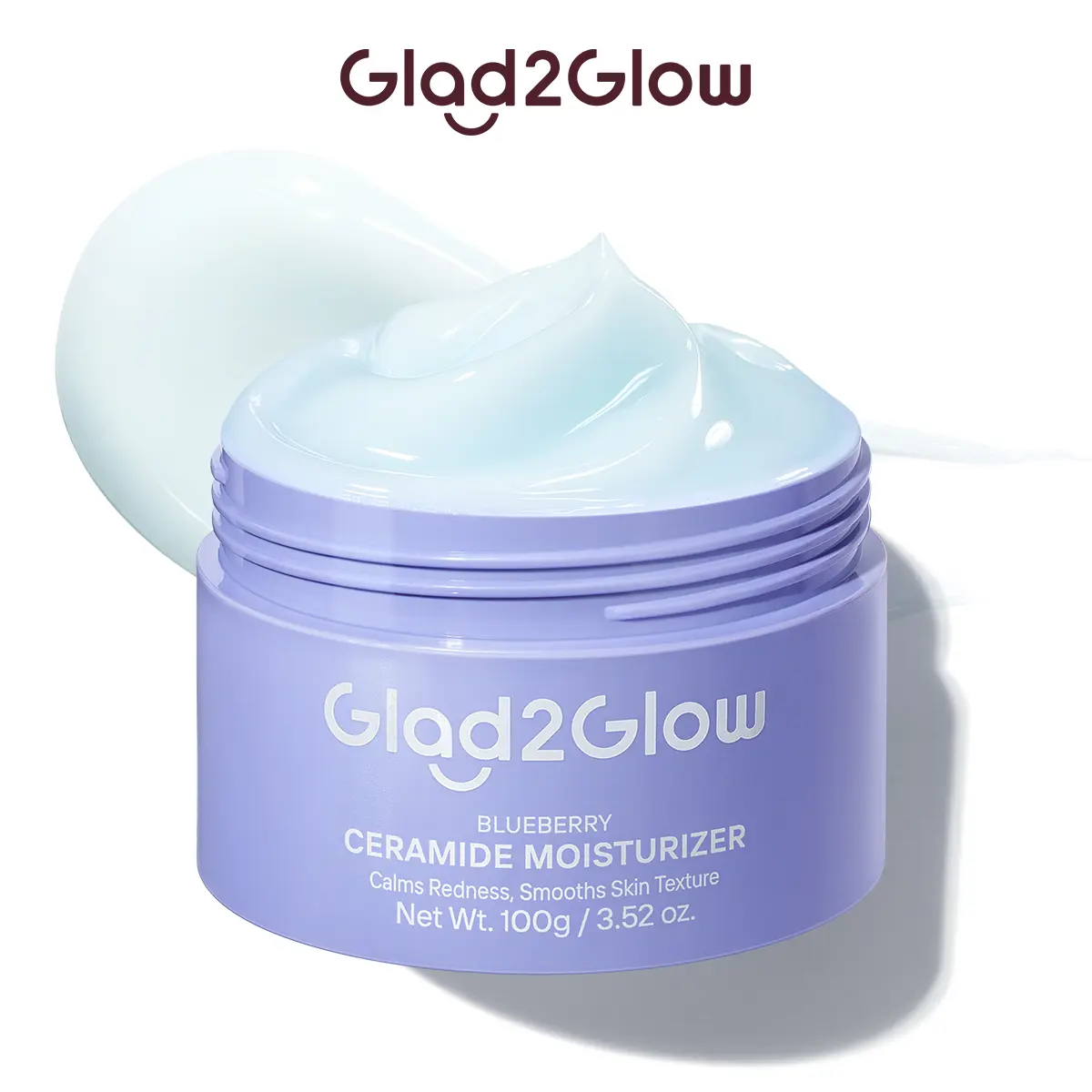 [New Launch] Glad2Glow Blueberry Ceramide Moisturizer | 5X Ceramides & Blueberry Extract to Strengthen Barrier & Calm Irritation | Viral K-Beauty, Hydrating Skincare