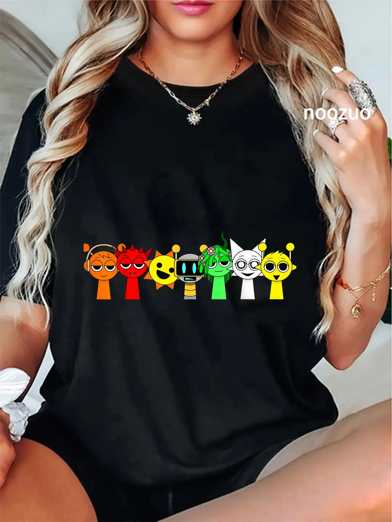 Funny Sprunky Game Tops for Women, 100% Cotton Aesthetic Graphic Tee, Casual Trendy T-Shirt for Everyday Wear, Casual Trendy Tee, Vintage