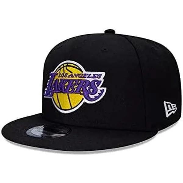 New Era NBA Los Angeles Lakers Allover Black Adjustable Size 9FIFTY Snapback Baseball Cap with Embroidered Logo & Emblem 70556867