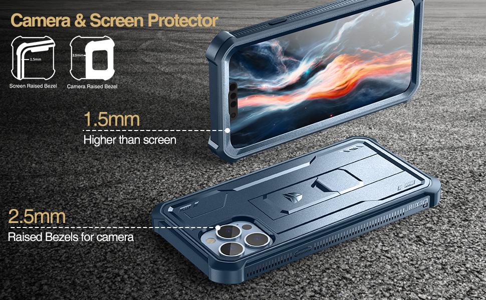Dexnor for iPhone 13 pro max Case 6.7 Inch 2021 Built in Screen Protector and Kickstand Heavy Duty Military Grade Protection Shockproof Protective Cover for iPhone 13 pro max