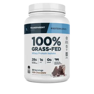 Transparent Labs 100% Grass Fed Whey Isolate 30 Servings Protein-Packed Natural Ingredients Lactose-Free Muscle Growth Supplement