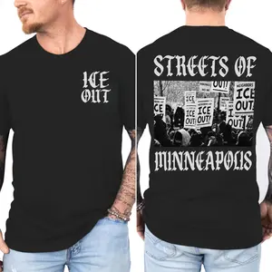 ICE OUT Crewneck Shirt, Protest Sweatshirt, Pro Democracy Top, Fck ICE Sweater, Unisex Cloting Shirt, Graphic Tee