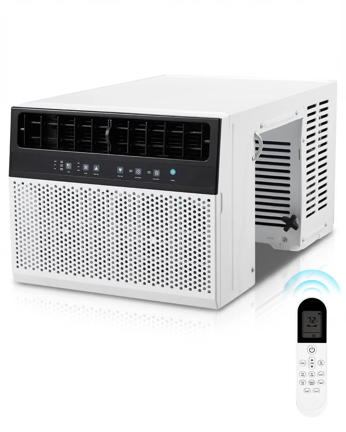 U-Shaped Window Air Conditioner, 38dB Ultra Quiet, Cools 350 Sq. Ft, Energy Efficient AC Unit with Full Window View, Easy Installation & Remote Control