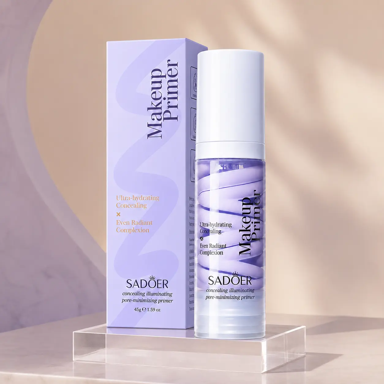 Makeup Base Primer, Lightweight Hydrating Formula for a Smooth and Poreless Finish, Easy to Apply for Daily Foundation Wear, Daily Wear, Apply Evenly
