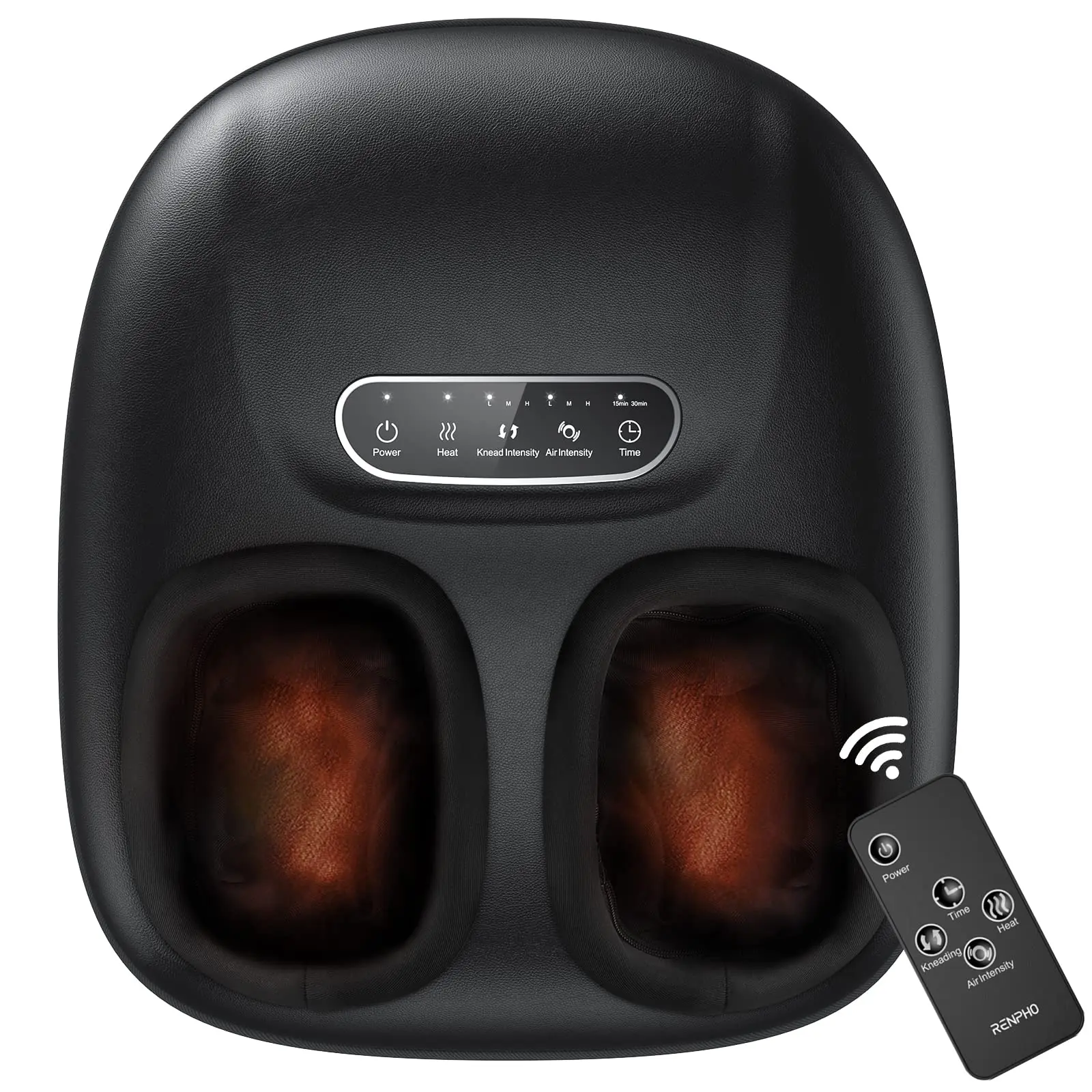 RENPHO Single Shiatsu Foot Massager with Heat & Air Compression, Feet Circulation Relief Self-Care Device for Plantar Fasciitis, GiftedInLove Choice for Men (Fits Up to Size 11)