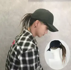 Baseball Cap Wig Hip Hop Hat Daily Wear Peaked Cap Wig Hair Dreadlocks Cap 35cm Synthetic Wig Braid Sun Visor Hats Funny Costume