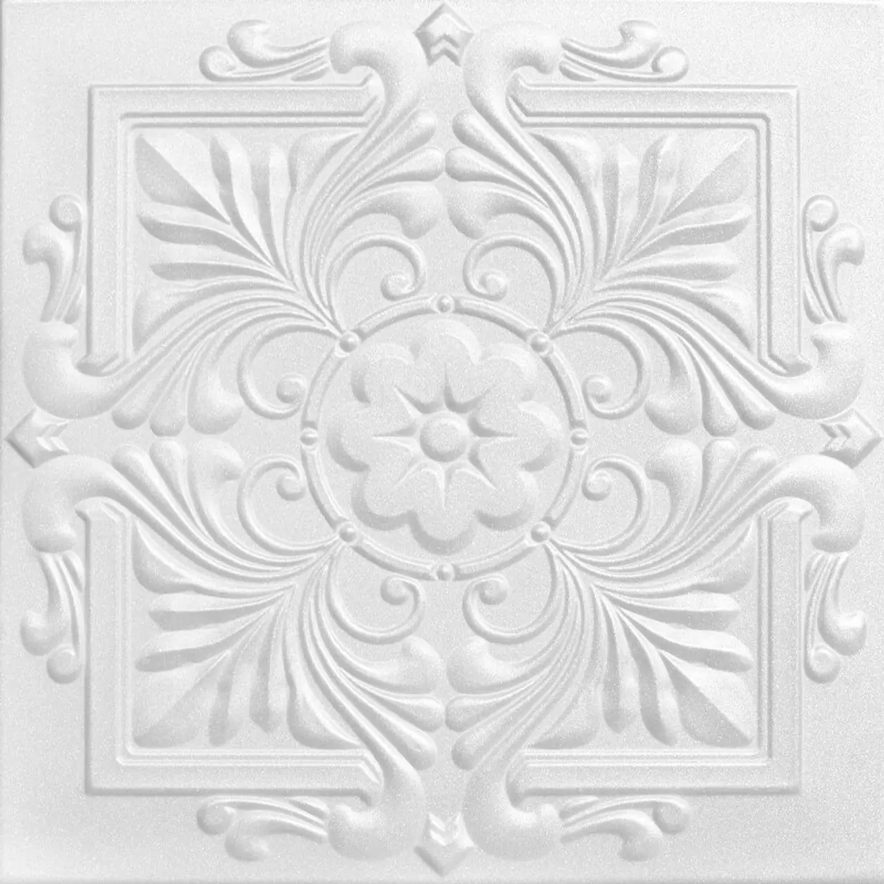 A La Maison Ceilings Square Self-Adhesive Polystyrene Glue-Up Ceiling Tiles - 20 in x 20 in, Upgrade-Ready, Quick Renovation Fit for Interior Residential Spaces, Commercial Type #R14 (Pack of 8), 21.6 sqft, Elegant, Manufacturer Warranty, Decorative