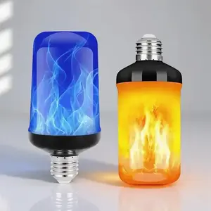 E27 Base LED Flame Effect Light Bulb, 2835 Smd Chip High Brightness Flame Effect Light Bulb, Waterproof Dustproof Energy Saving Light Bulb, Led Outdoor Waterproof