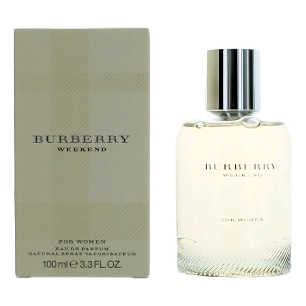 Burberry Weekend Women's EDP Spray, 3.3 oz Spray Bottle, Floral Peach Fruity Vanilla Musk Fragrance, Recommended for Daytime Wear