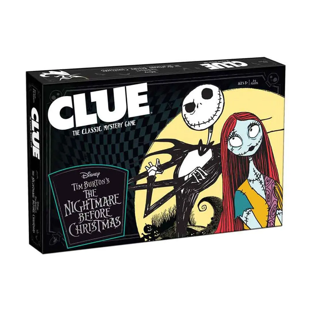 Hasbro Clue: The Nightmare Before Christmas Halloween Theme Tabletop Game - Family Night Activity, Family Fun Option, Party Entertainment, Tabletop Games, Party Board Game