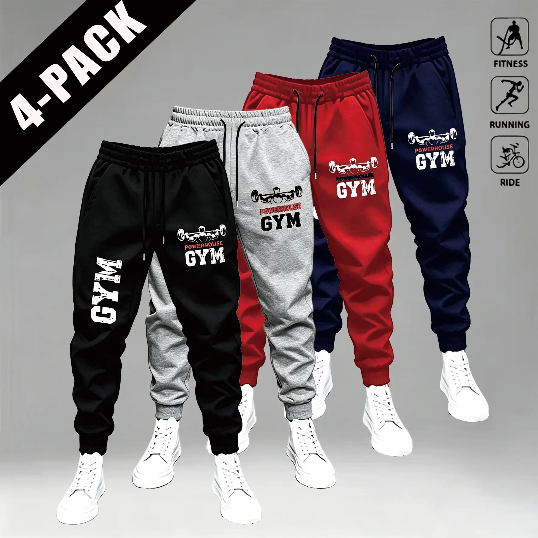 Men's Casual Joggers | Comfortable Gym Pants with Pockets! Men’s joggers with graffiti print, soft stretch fabric, everyday streetwear style #men’s streetwear apparel #men’s joggers #casual wear #men’s sweatpants #street style