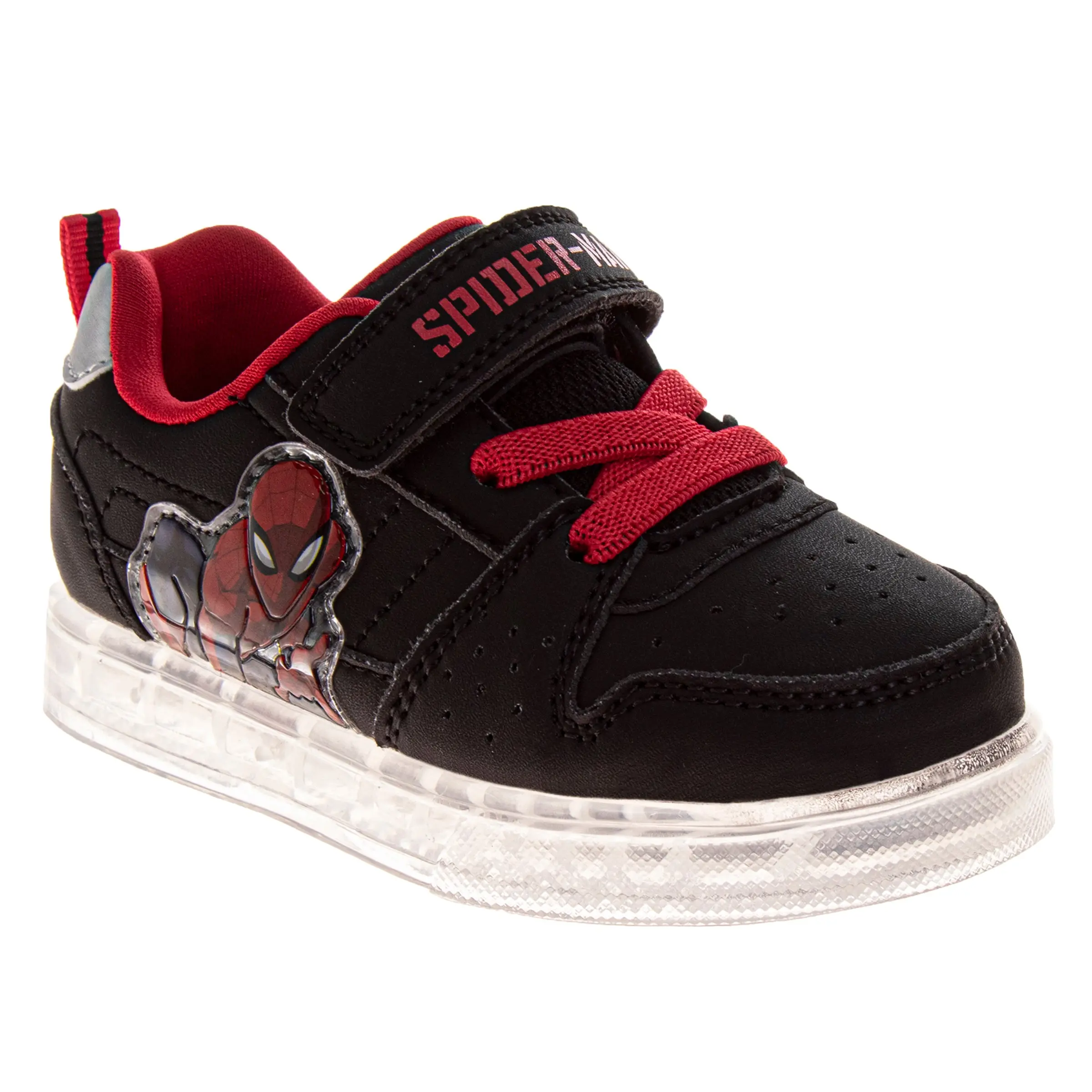 Spiderman Sneakers Boys  Comfortable WebSlinger Lightweight Padded Insole Velcro Closure (Toddler / Little Kid)