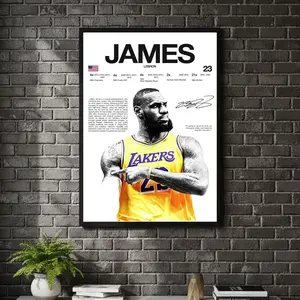 [ SPORT UNFRAMED - SALE UP TO 45% ] LeBron James Hardline Series Basketball Sports Poster Icon Athlete Decor