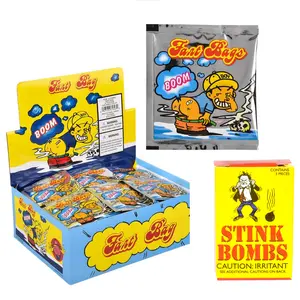 72 Fart Bomb Bags + 3 Stink Bomb Glass Vials - funny gag prank joke (COMBO)