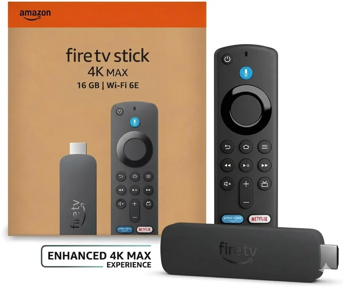 Amazon Fire TV 4K Max Streaming Device, Wi-Fi 6E, 16 GB - Black