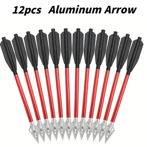 12pcs small aluminum arrow-writable arrow-high quality and durable arrow-ready to use without debugging-suitable for shooting range practice and archery