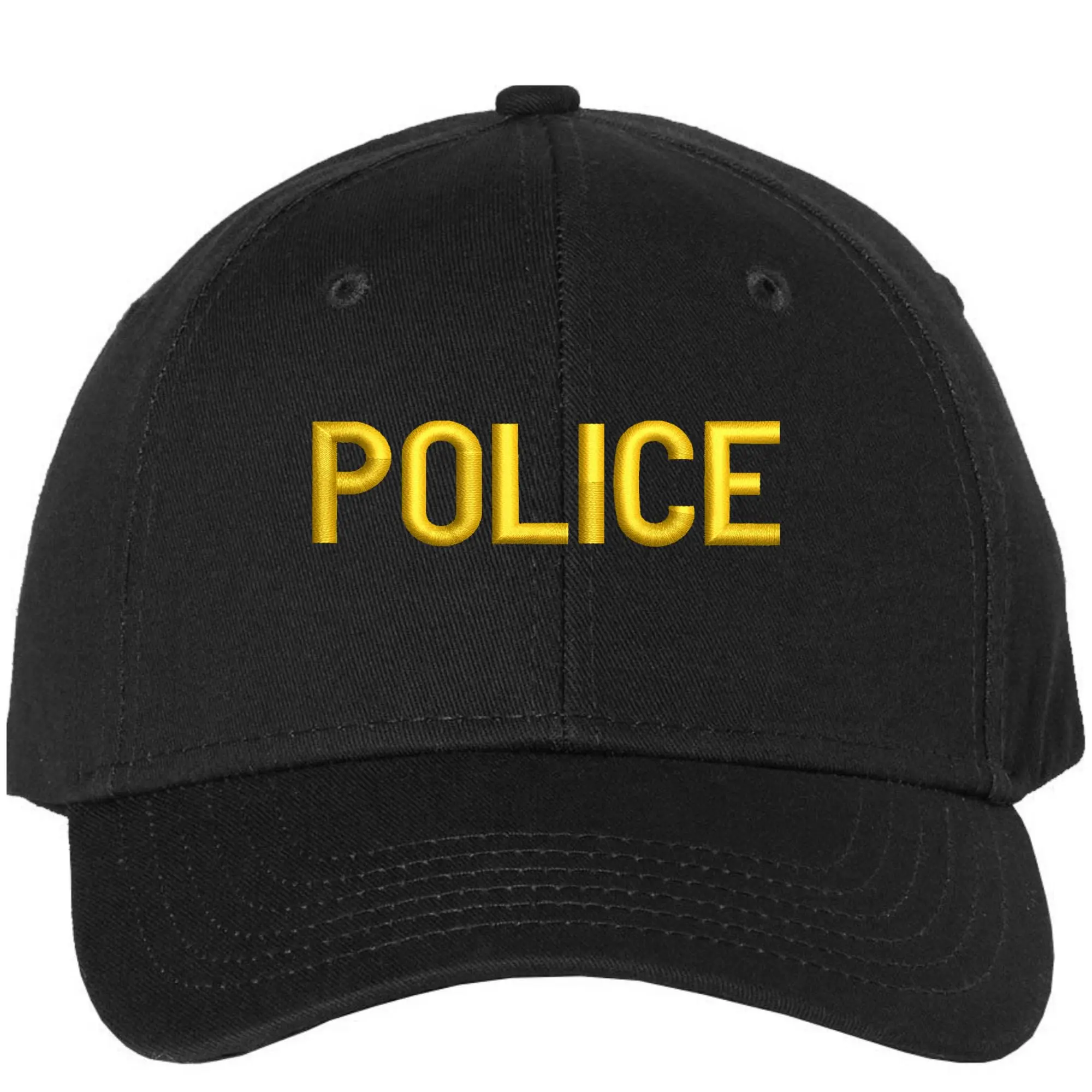 POLICE Embroidered Structured Baseball Cap | Cotton Twill Mid-Profile Design with Pre-Curled Visor & Adjustable Size for Officers, Guards, High Quality Hat