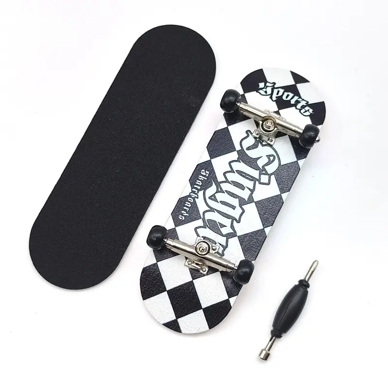 Wooden Fingerboard, 1 Count Professional Finger Skateboard, Fingerboard for Kids & Adults, Fidget Board, Sensory Fidget Tool, Sensory Stress Reliever, Stress Relief Fidgets, Stress Relief Tools