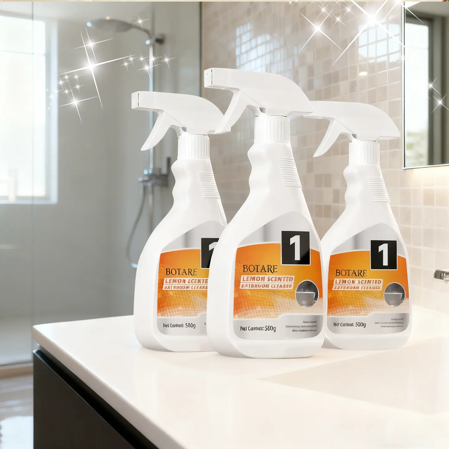 BOTARE Bathroom and Shower Cleaner Disinfectant Spray- Powerful Foaming Action for Tub, Tile & Shower, Removes Soap Scum & Hard Water Stains, Fresh Scent,  Household Cleaning,Dealsforyou