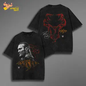 Retro RKO Randy Orton Washed Tee, Grunge Attitude Heavyweight Cotton Shirt, WWE Attitude Era Streetwear Top for Bold Festival Looks