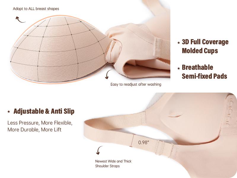 Vertvie Jelly Bra Cross Lace Seamless Comfort Wireless Bras Support All-Day Confidence Push Up Full Coverage Everyday Bras Vertvie Jelly Bra Cross Lace Seamless Comfort Wireless Bras Support All-Day Confidence Push Up Full Coverage Everyday Bras