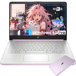 HP 2025 New Student Business Laptop, Intel N150 CPU(Beats N4120), 14 in LED Screen, up to 16GB RAM, 128GB UFS+256GB MSD Storage, Wi-Fi 6, Copilot AI,Windows 11 Pro, Honey Lavender