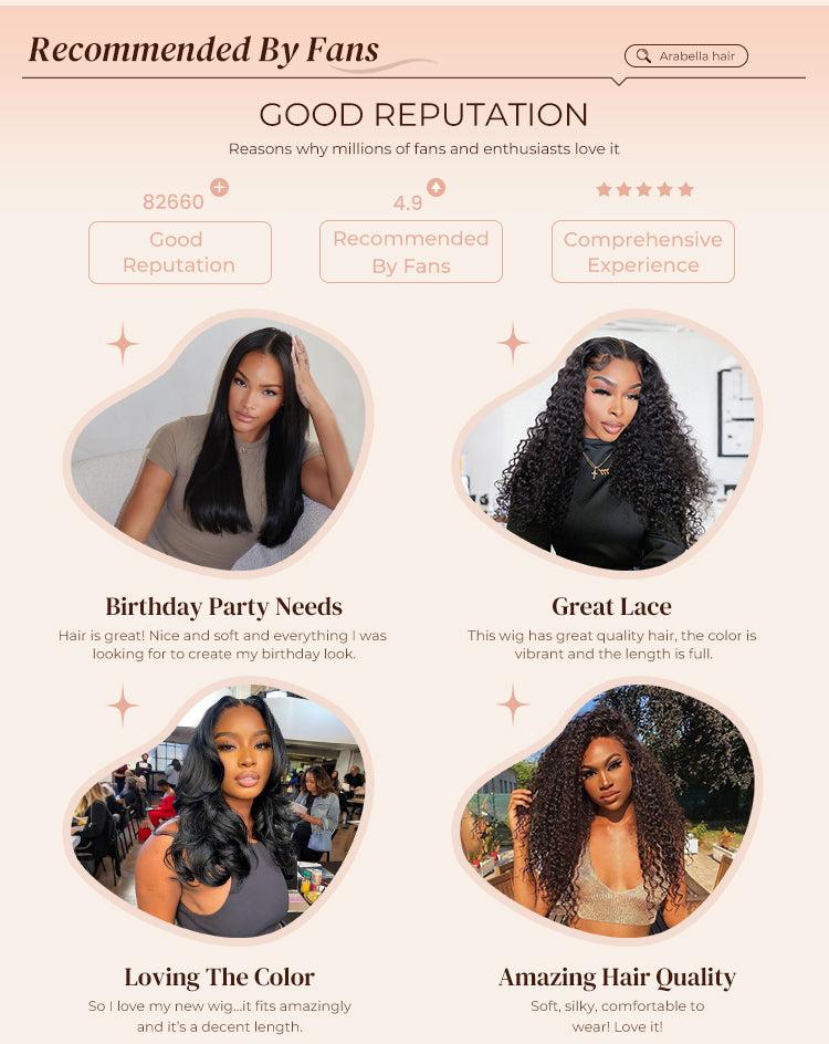 Arabella Chocolate Brown Water Wave 4# 13x6 Glueless Lace Front Wig with Drawstring Human Hair Ear to Ear Beginner Friendly Affordable Wig