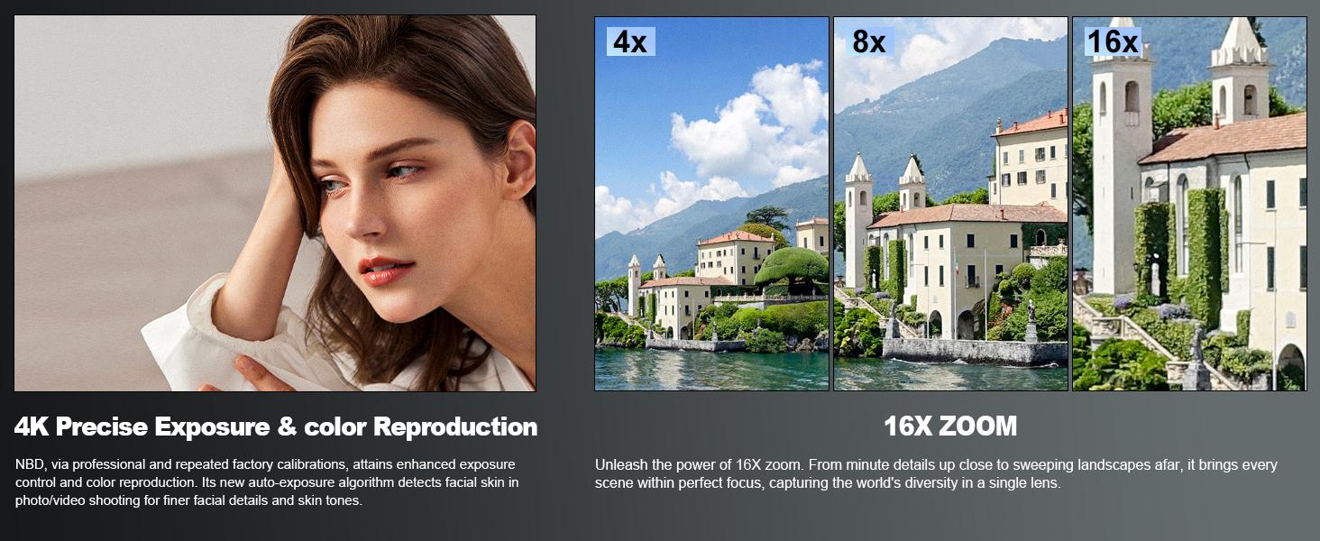 NBD S100 Digital Camera 48MP 4K 180° Flip Screen 16X Digital Zoom 2 Batteries Easy Setup Auto Focus for Beginners PC Camera Enthusiasts Black Pink digital cameras Wireless Compact