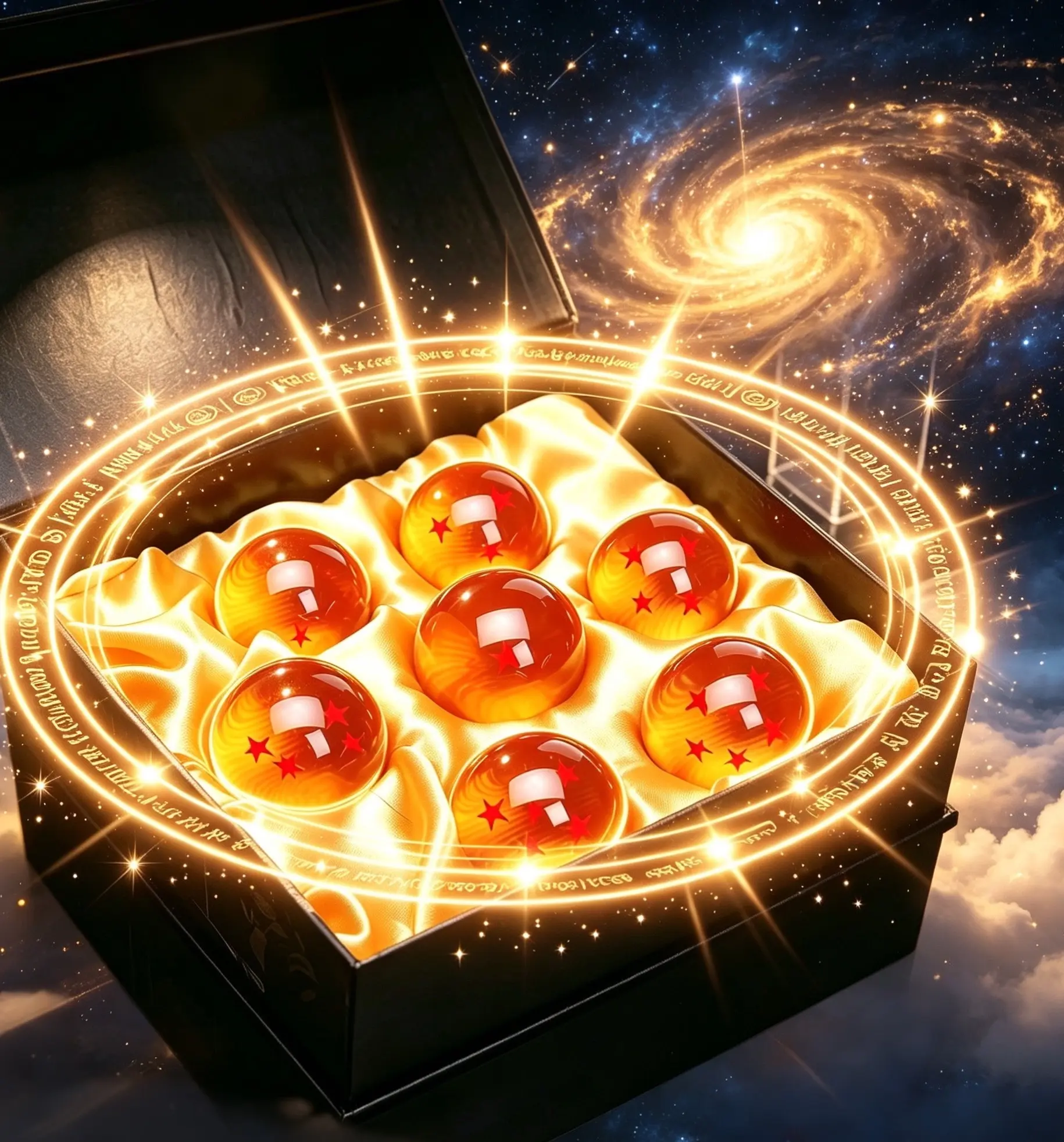7Pcs 42MM Dragon Balls Set, Collectible Transparent Acrylic Resin Crystal Spheres with Premium Gift Box, party decorations, birthday and Christmas gifts and toys. campingessentials