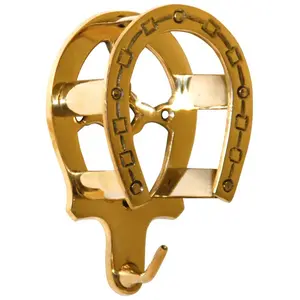 Jeffers Solid Brass Horse Bridle & Tack Wall Mounted Bracket