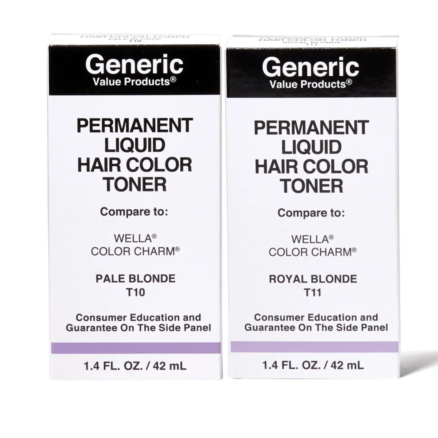 Generic Value Products Permanent Liquid Hair Color Toner, Cruelty Free, PPD Free, Helps Correct or Neutralize Unwanted Brassy Tones, Liquid for Quick and Easy Application, 1.4 Oz