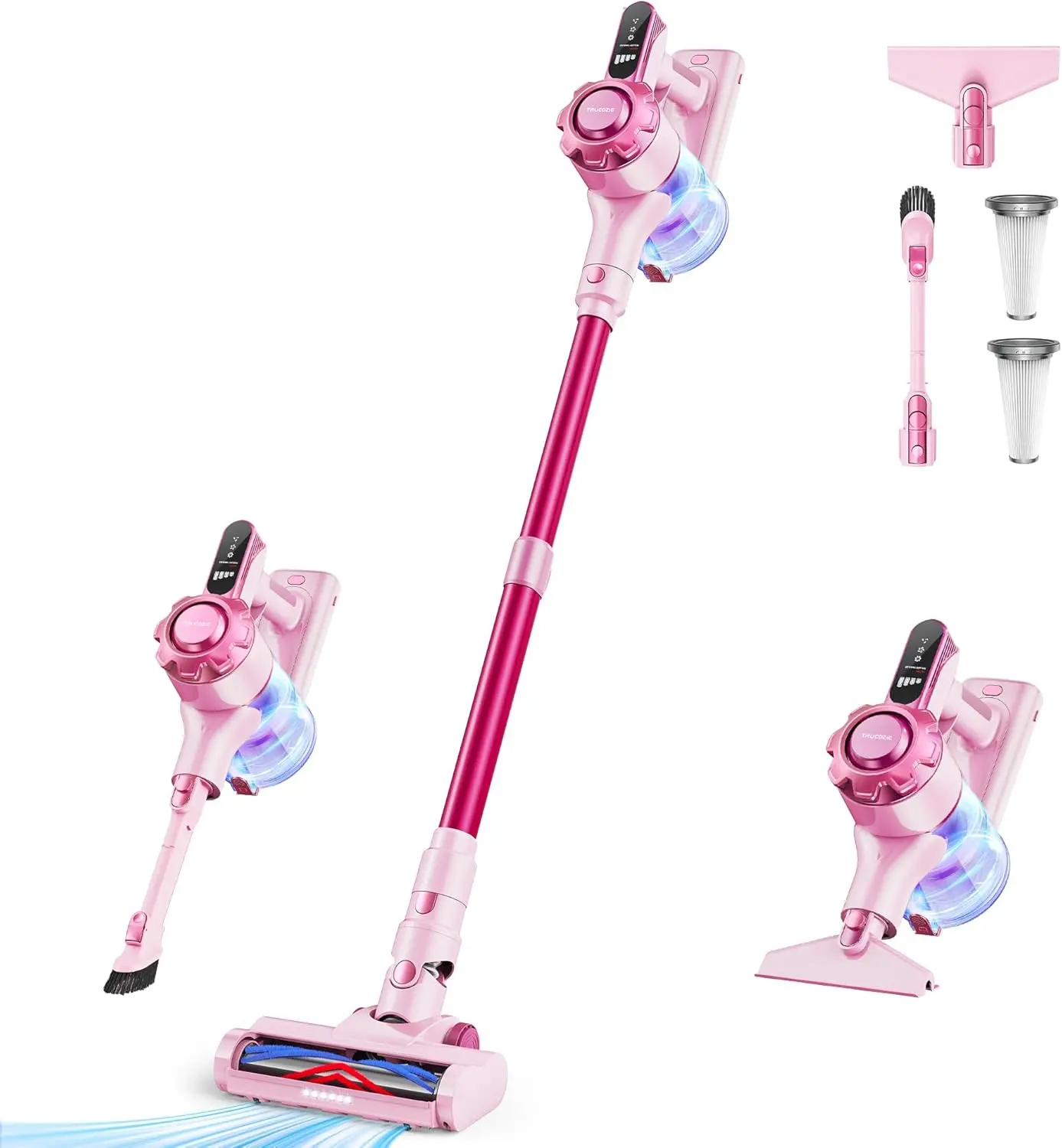 Homeika 2026 Newly Upgraded Trucozie T350 Cordless Stick Vacuum - Cordless Dust Suction, Lightweight Bagless, Rechargeable Vacuum Cleaner for Household Floor Care, Lightweight Bagless Vacuum