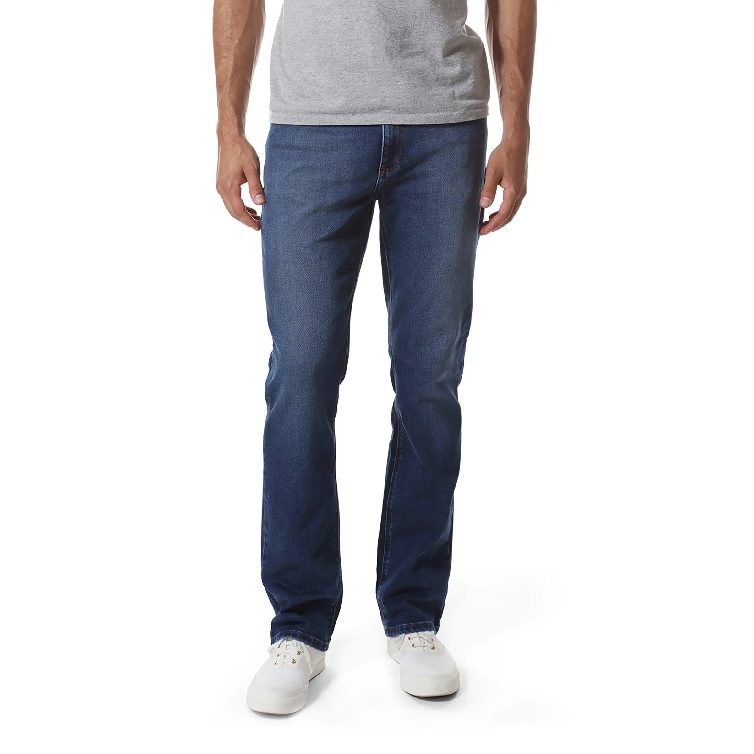 MOTT & BOW Oliver Men's Straight Fit Jeans - 13 oz Heavyweight Comfort Stretch Cotton with Anti-Flat-Butt Tech, Menswear Pants